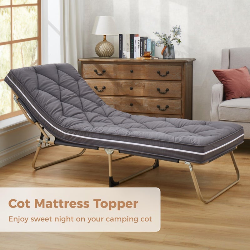 Jamdok 4Inch Narrow Twin Floor Mattress,3-Layer Structure Cot Mattress Topper,Gel Memory Foam,Removable Thickened Cover,Portable Roll Up Sleep Pad(75X30X4â€œ) - Image 4