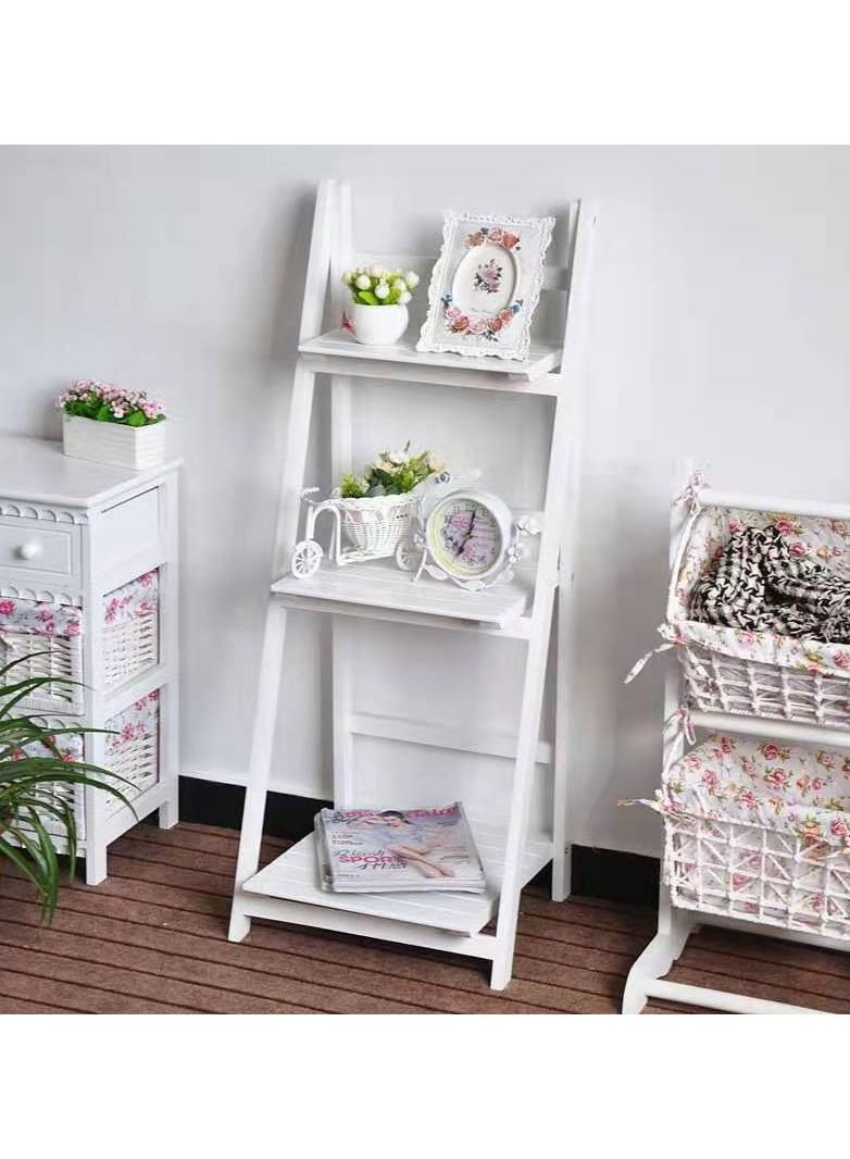 LINGWEI Wooden Foldable Flower Stand White 42x32x114 - Image 5