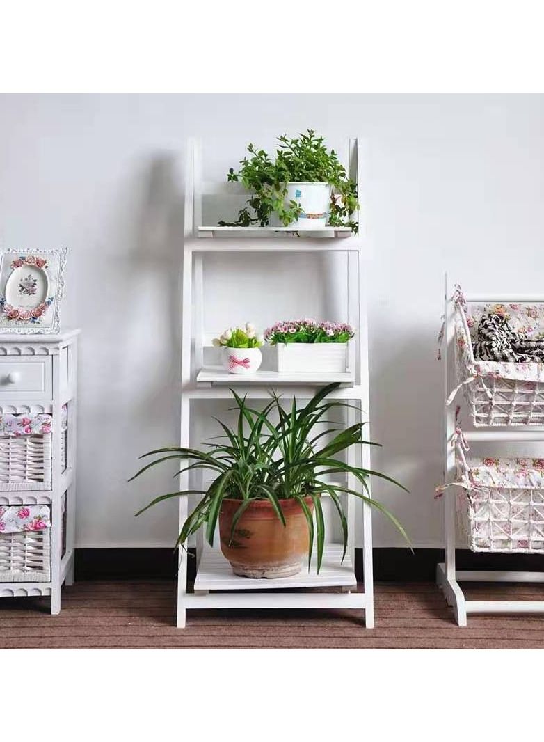 LINGWEI Wooden Foldable Flower Stand White 42x32x114 - Image 3