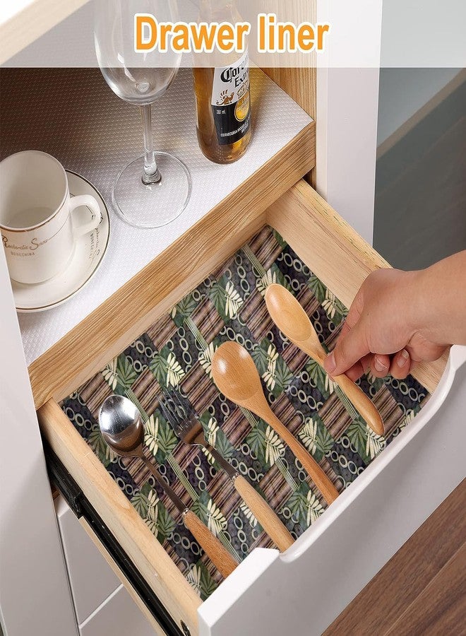 Vocal Store Kitchen Drawer/Cabinet Shelf Mat|PVC Material|Adjustable Size 10 Meter Roll, Green - MDOJ2-P054-10 - Image 3