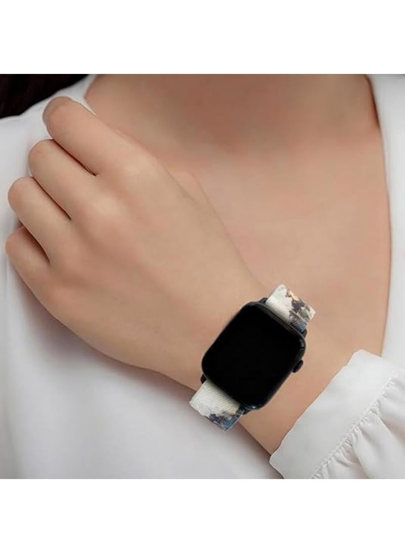 Y&D Applies To Iphone Watch 42/44/45/49mm Woven Nylon Plain Painted Strap  - Image 2