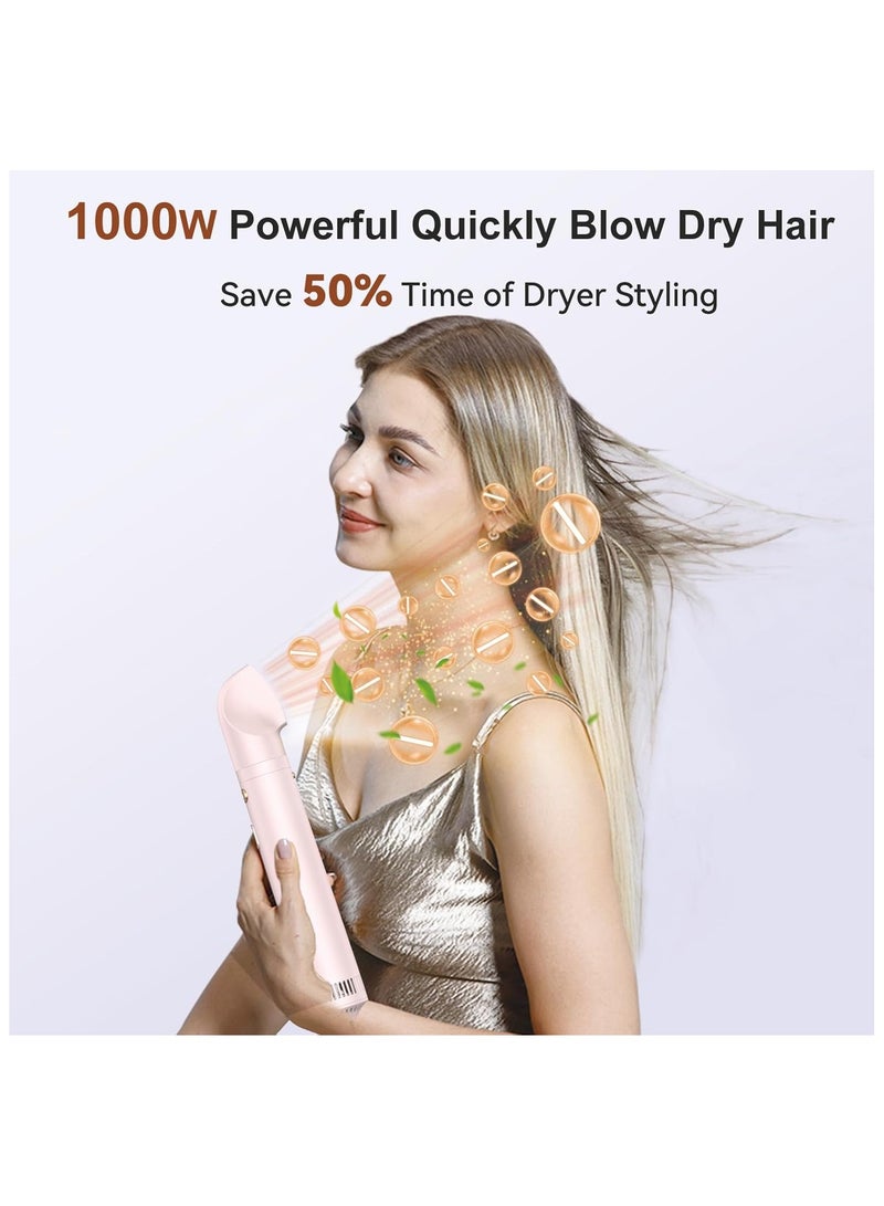 PANDA JOJO Hair Dryer Brush, 3 in 1 Rotating Hot Air Brush with Detachable Brush, 3 Heats and 2 Speeds Rotating Hair Dryer Spinning for Curl and Straight - Image 4