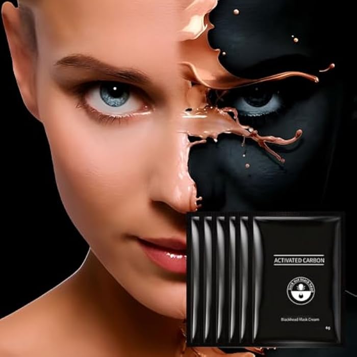 FeiCuiYun 6Pcs Black Charcoal Peel Off Face Mask For Women, Black Head Remover Facemask, Black Activated Charcoal Face Mask Skincare peel off, Blackhead Remover Strip Facial Mask for All Skin, 6g*6 - Image 5