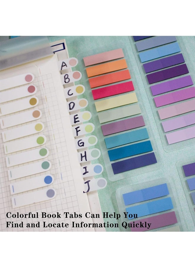1600PCS Books Tabs for Annotating,Sticky Tabs Clear Sticky Notes, Morandi Page Markers for Notebooks - Image 4