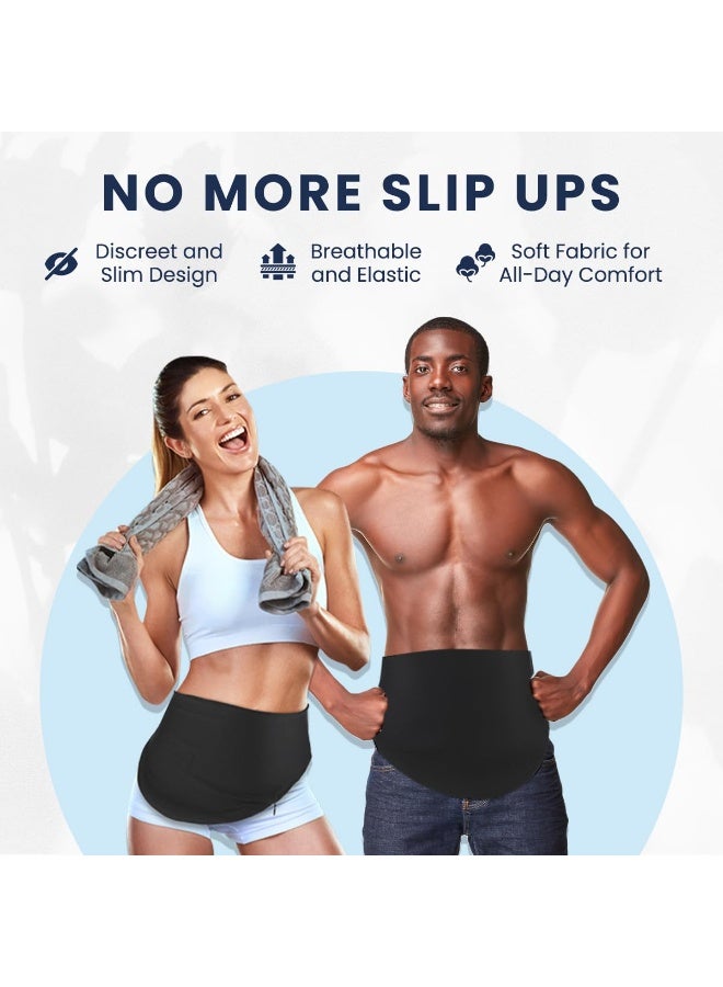 حزام فغرة للرجال والنساء | غطاء كيس فغرة مريح ومخفي مع جيب داخلي | مثالي للرياضة والأنشطة اليومية - Image 4