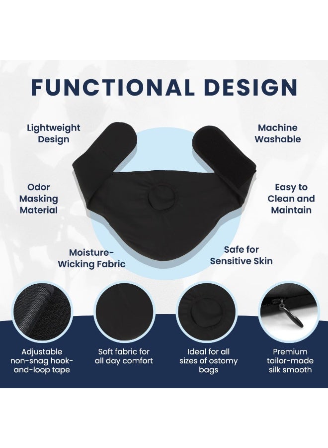 حزام فغرة للرجال والنساء | غطاء كيس فغرة مريح ومخفي مع جيب داخلي | مثالي للرياضة والأنشطة اليومية - Image 2