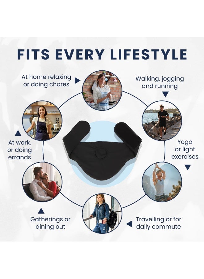 حزام فغرة للرجال والنساء | غطاء كيس فغرة مريح ومخفي مع جيب داخلي | مثالي للرياضة والأنشطة اليومية - Image 3