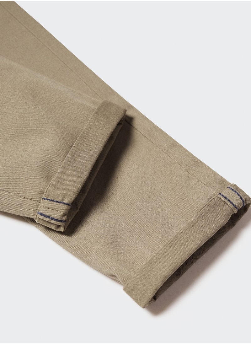 MANGO - Kids Essential Straight Fit Chinos - Image 1