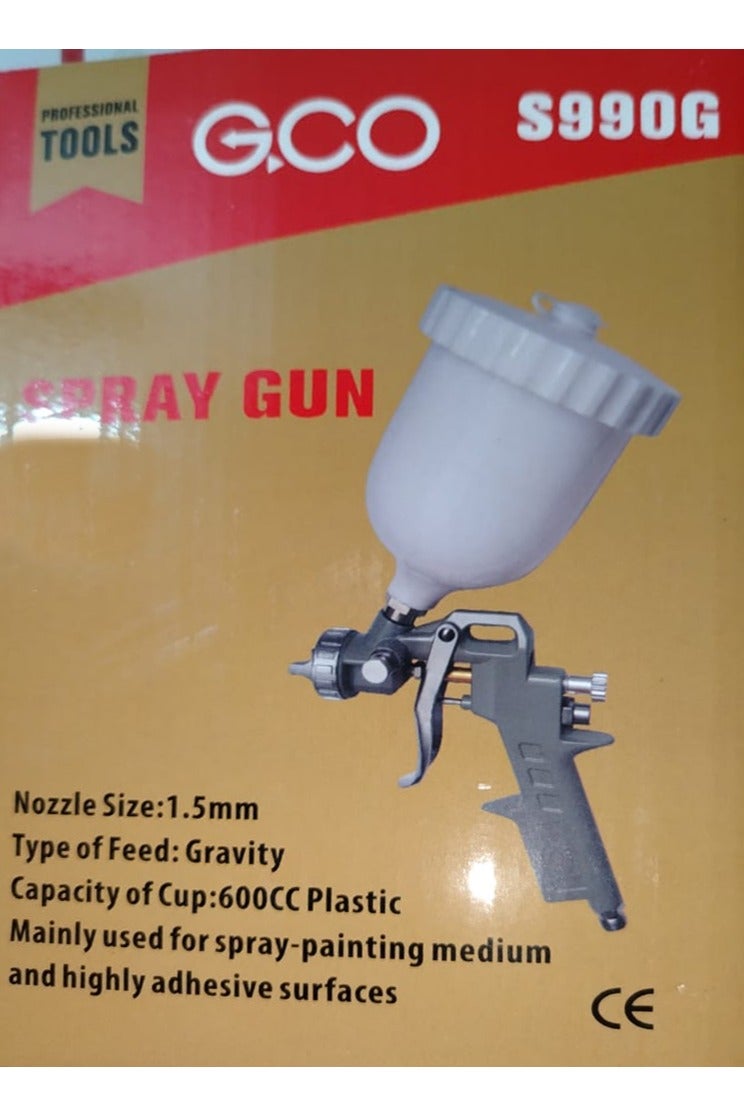 GCOA GCO  Inverted Spray Gun Plastic 1.5mm S990G - Image 3
