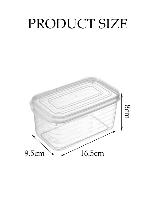 DUNISO مجموعة 6 قطع من حاويات الطعام البلاستيكية المستطيلة مع أغطية - حاويات تخزين الطعام القابلة للتكديس - حاويات تحضير الطعام محكمة الإغلاق - آمنة للاستخدام في الميكروويف والفريزر - صناديق تخزين قابلة لإعادة الاستخدام في الثلاجة للخضروات والفواكه واللحوم والحبوب - Image 4