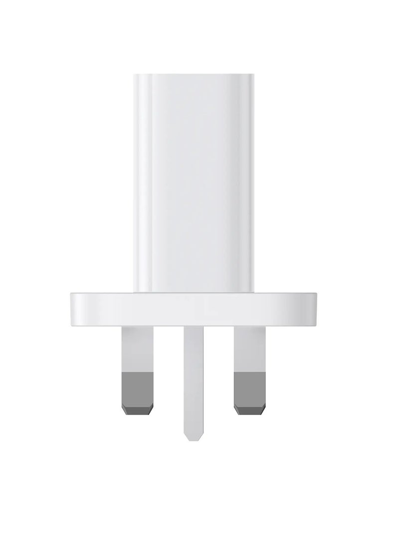 توب كور - محول طاقة USB من نوع A بقوة 20 واط وتقنية PD 3.0: يوفر شحناً فعّالاً وسريعًا للأجهزة المتوافقة. يشمل محول الطاقة الحائطي وكابل بطول 1 متر مع شاحن سريع للهواتف بواجهة USB-A. - Image 1