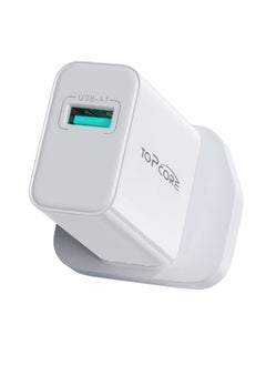 توب كور محول طاقة USB من نوع A بقوة 20 واط وتقنية PD 3.0: يوفر شحناً فعّالاً وسريعًا للأجهزة المتوافقة. يشمل محول الطاقة الحائطي وكابل بطول 1 متر مع شاحن سريع للهواتف بواجهة USB-A.  - Image 2