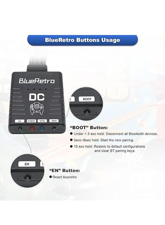 General RetroScaler SEGA Dreamcast Wireless Controller Adapter - SEGA Dreamcast compatible with PS3/PS4/PS5, Xbox One S, Series X/S, Switch Pro Bluetooth controllers  - Image 5