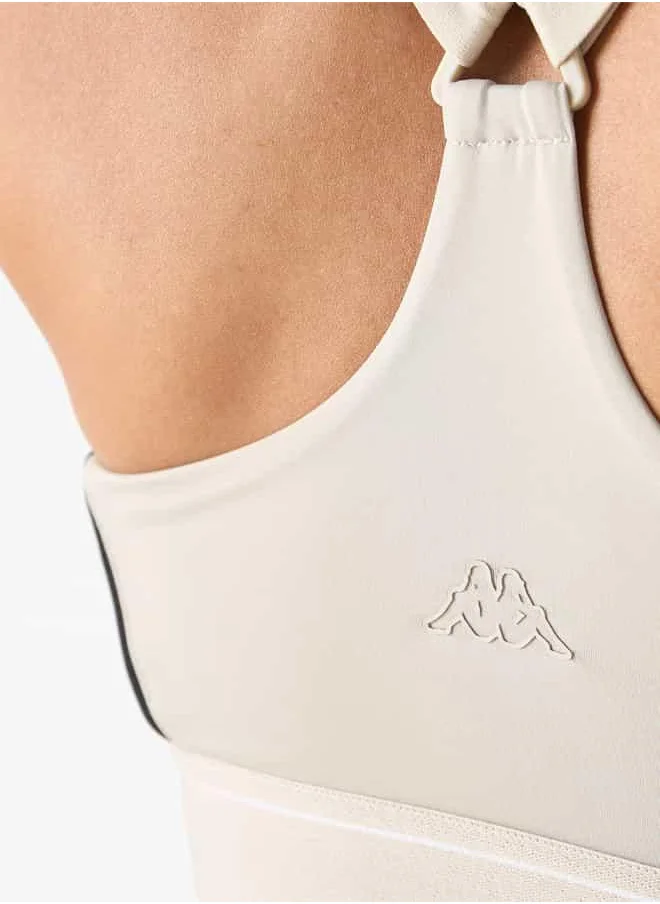 Kappa Kappa Panelled Sports Bra with Racerback