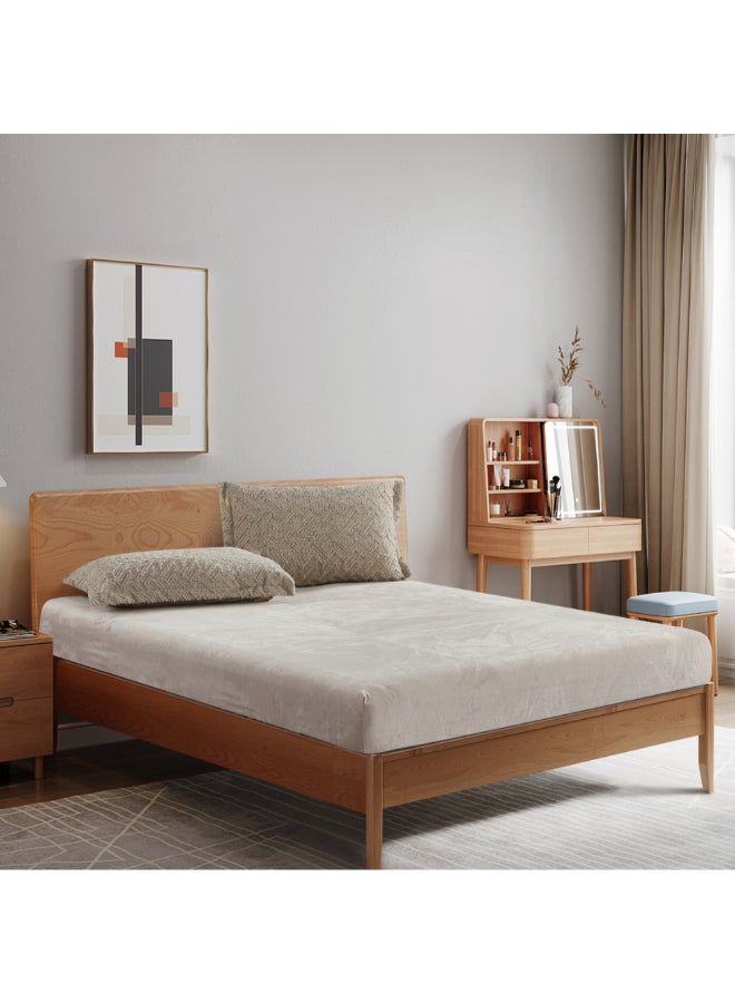 REVE 6-Piece Patterned Winter King Comforter Set Beige 35 x 250 x 230 cm FW075-3 BEIGE - Image 2