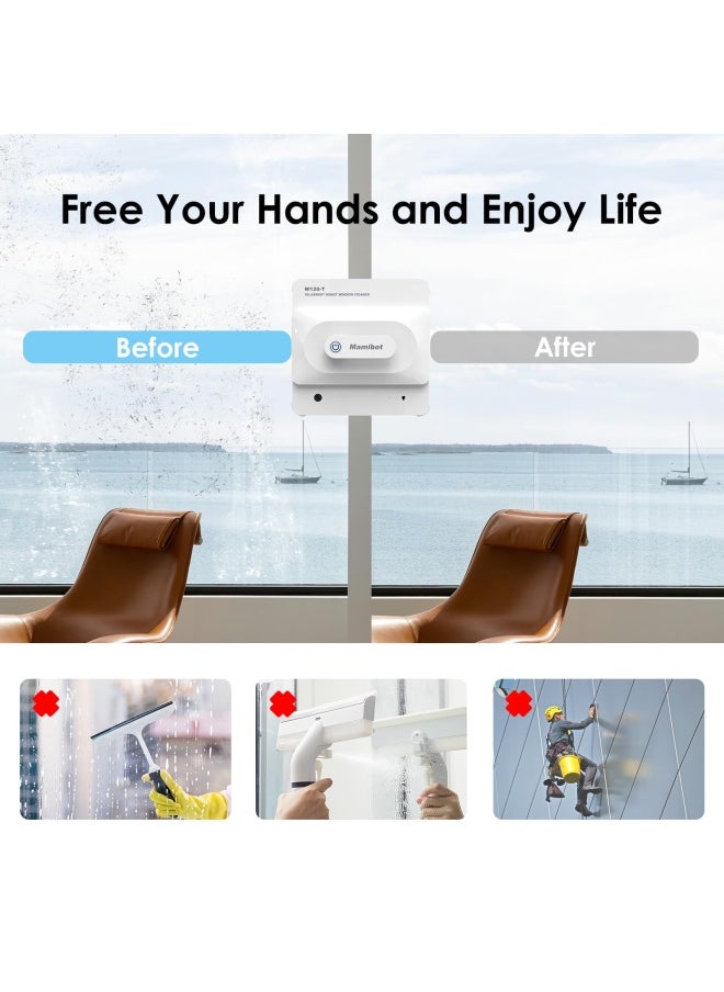 Mamibot - W120-T Window Cleaning Robot Vacuum with iGLASSBOT APP Remote ControlRobotic Vacuum Cleaner for Windows GlassTilesBathroom Cleaning - Image 1