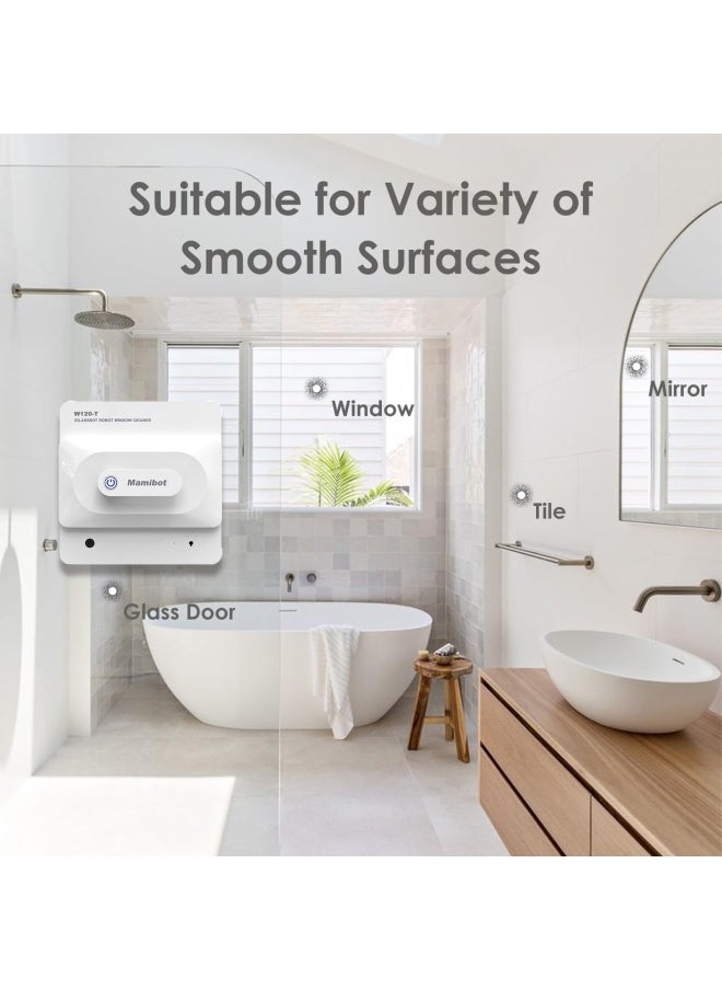 Mamibot - W120-T Window Cleaning Robot Vacuum with iGLASSBOT APP Remote ControlRobotic Vacuum Cleaner for Windows GlassTilesBathroom Cleaning - Image 1