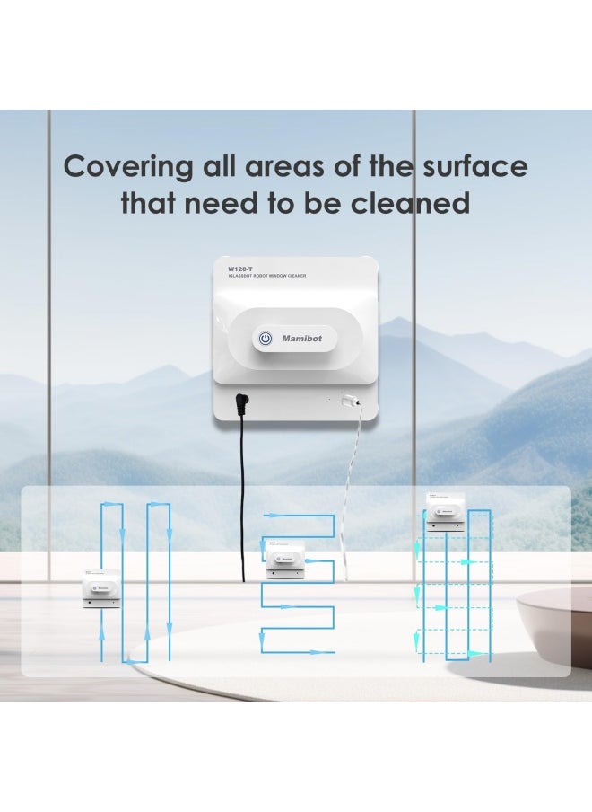 Mamibot - W120-T Window Cleaning Robot Vacuum with iGLASSBOT APP Remote ControlRobotic Vacuum Cleaner for Windows GlassTilesBathroom Cleaning - Image 1
