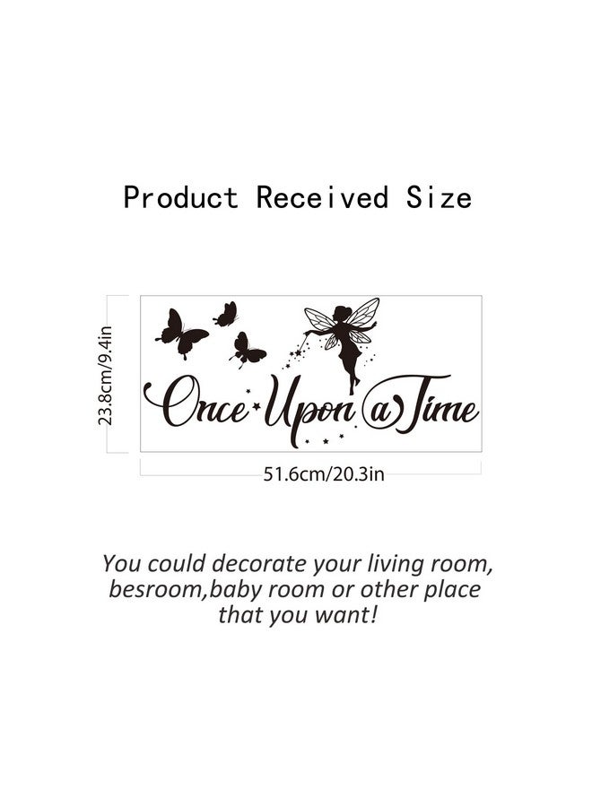 SUPERDANT Fairy Wall Decals Fairy Tale Wall Stickers Once Upon a Time Quote Wallpaper Home Decor Vinyl Self-Adhesive Sticker for Kids Room Nursery Living Room Bedroom Classroom Decoration - Image 2
