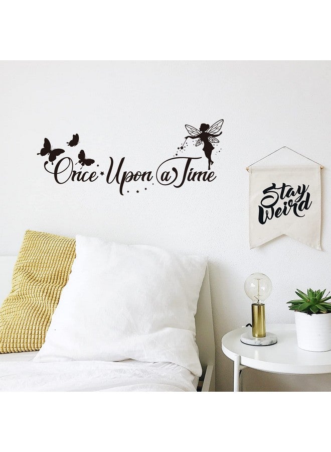 SUPERDANT Fairy Wall Decals Fairy Tale Wall Stickers Once Upon a Time Quote Wallpaper Home Decor Vinyl Self-Adhesive Sticker for Kids Room Nursery Living Room Bedroom Classroom Decoration - Image 3