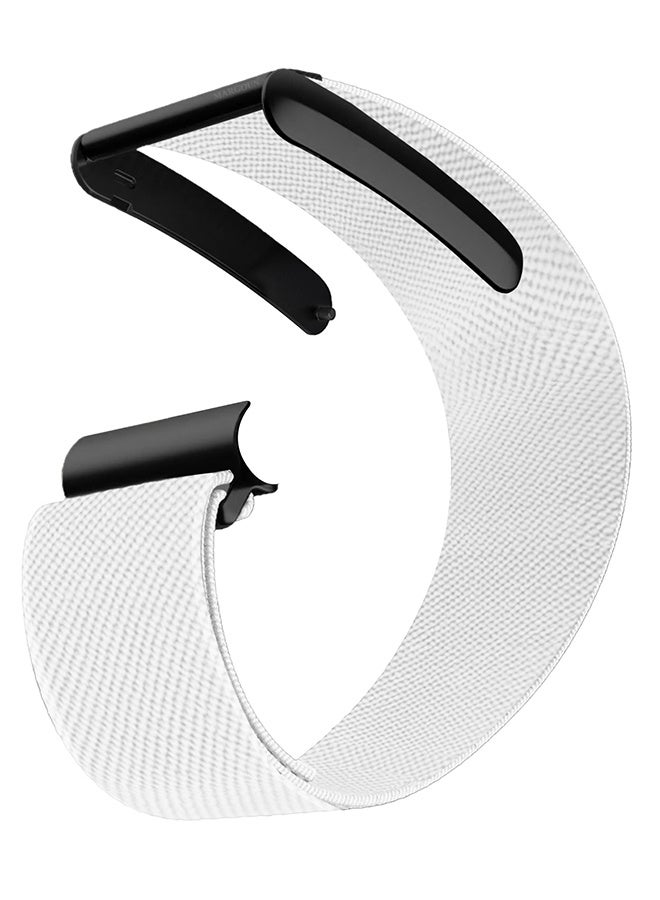 CATANES Premium Adjustable Nylon Strap for WHOOP 5 – Lightweight & Breathable Replacement Band - White - Image 1