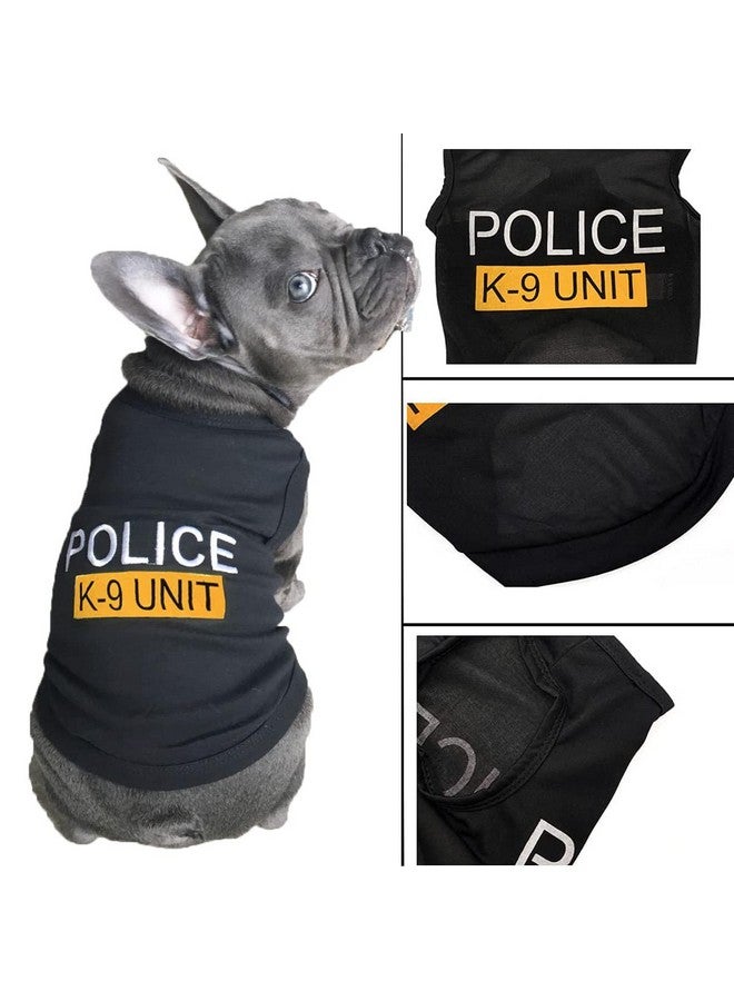 LKEX Dog Costumes K9 Cat Apparel Shirts For Cosplay，Breathable Pet TShirts，Summer Clothes Vest For Dogs Puppy Boy Girl (M, Black) - Image 4