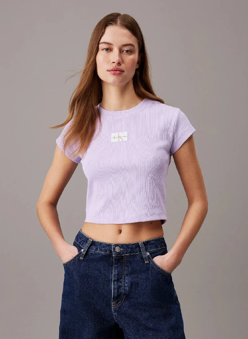 Calvin Klein Jeans Slim Ribbed Cotton T-shirt