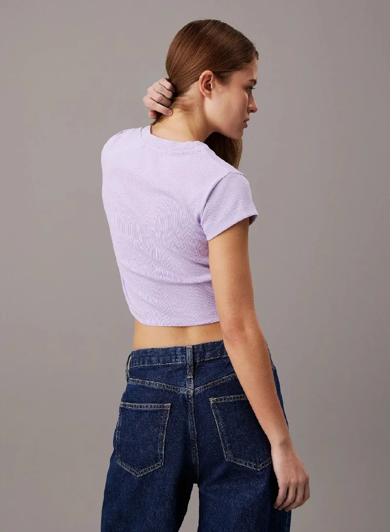 Calvin Klein Jeans Slim Ribbed Cotton T-shirt
