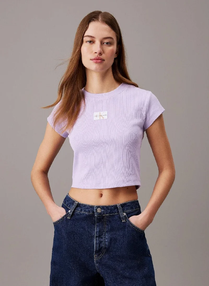 Slim Ribbed Cotton T-shirt