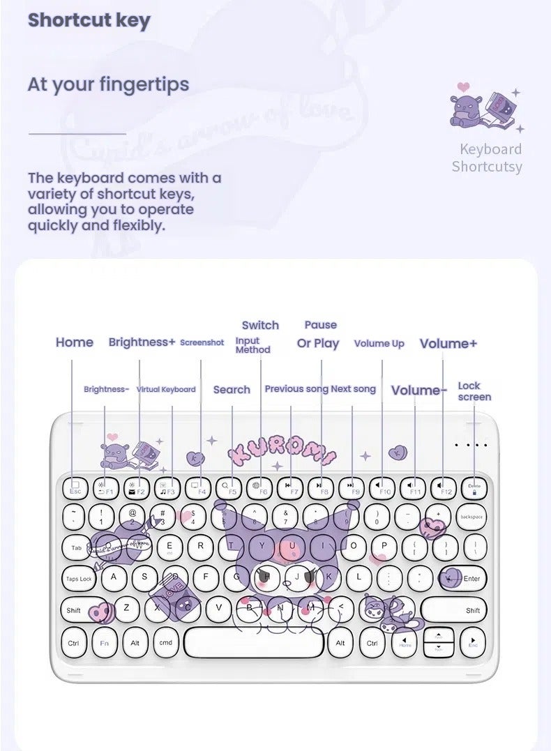 General Keyboard Case for iPad 2022 Edition 10th Generation (10.9 inch) with Pen Slot Silicone Bluetooth Keyboard and Mouse Set  - Image 5