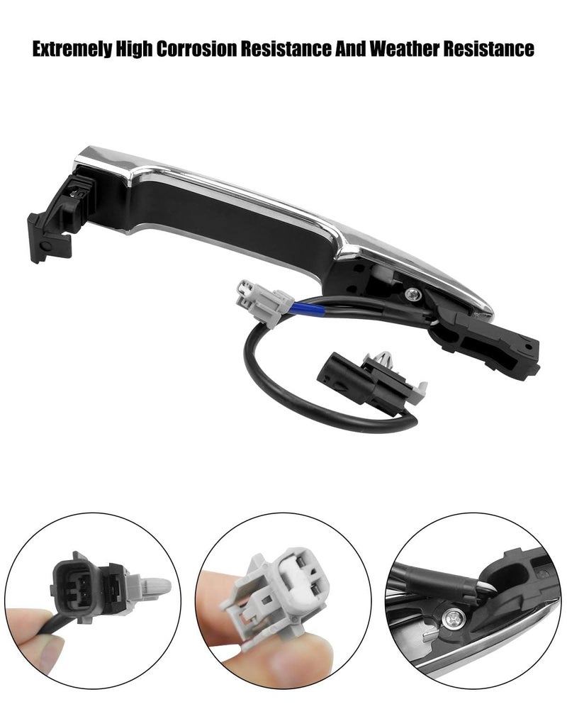 TIKSCIENCE 806409N00A Exterior Door Handle Chrome Front Left Driver Side Fit for Nissan Sentra Murano Maxima Leaf 2009-2018 Replace 806451AA0A 12459871 - Image 5