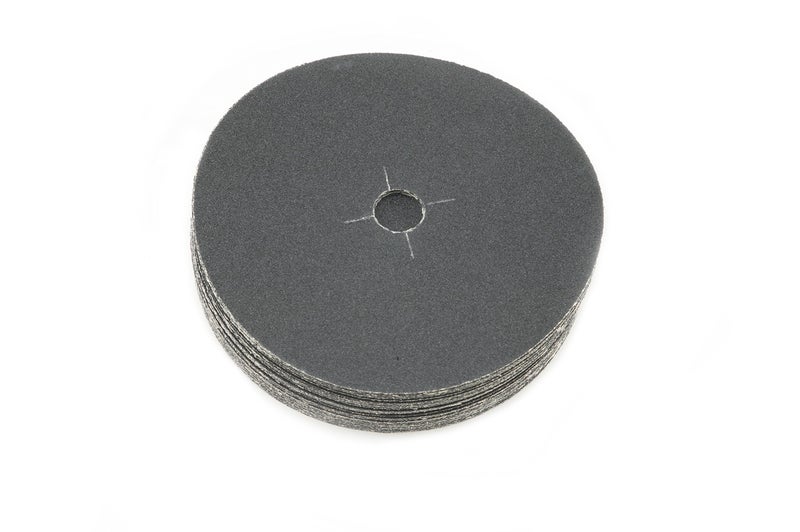 Sungold Abrasives 87506 80 Grit Black Silicon Carbide Heavyweight Paper Edge Sanding Discs (50/Box) 7 in. x 7/8 in. Centerhole