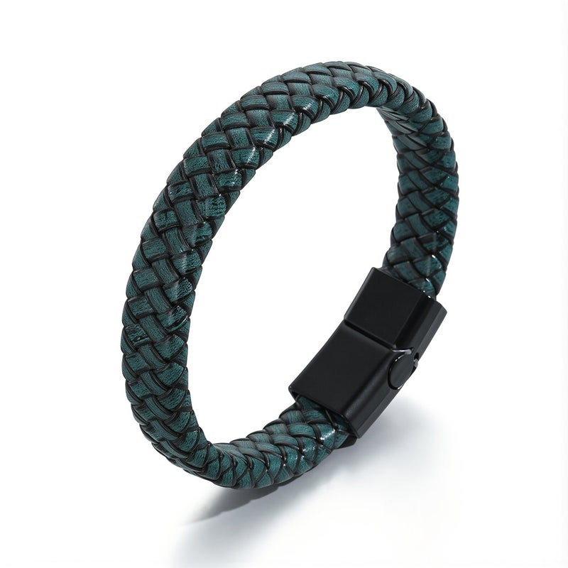 Braided Leather Wristband Multi Occasion Jewelry for Dating Travel Party Office Daily - Image 1
