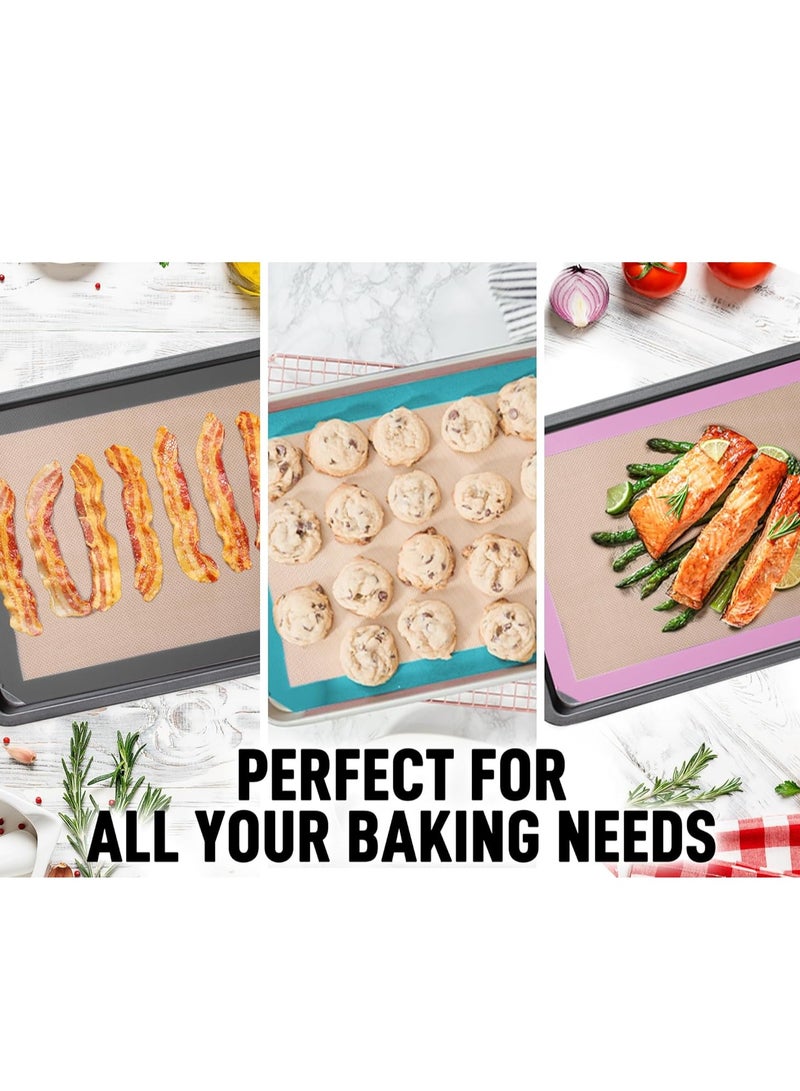 Zulay Kitchen 16.5"x11.6" 2-Pack Silicone Baking Mat Sheet - Reusable Silicone Baking Sheet - Easy & Convenient Nonstick Baking Supplies - Silicone Mats for Baking - Baking Mat For Oven - (Dark Gray) - Image 2