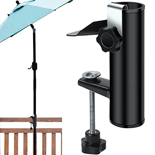 weallbuy Outdoor Patio Umbrella Clamp Stand Deck Umbrella Mount Patio Umbrella Holder for Chair Clamp Fixed Clip for Beach Fishing Outdoor Camping Boat Umbrella - Image 1