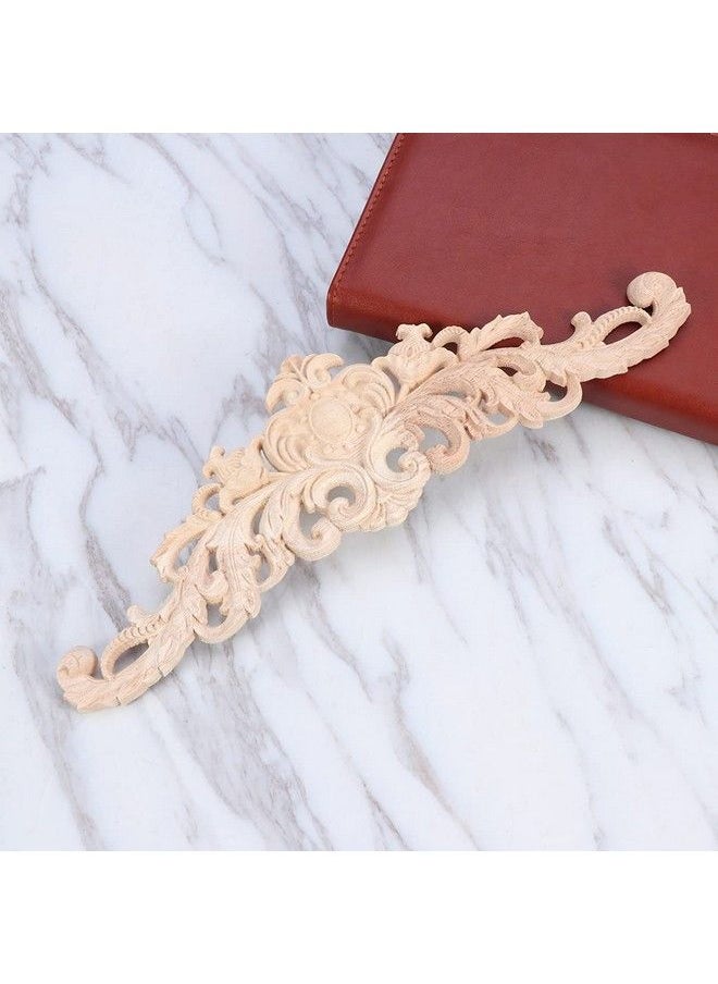 HEALLILY Wood Carved Onlay Wooden Carved Applique Furniture Refurbish Door Cabinet Unpainted Decor Frame Corner Decal ( 30 X 8Cm )  - Image 4