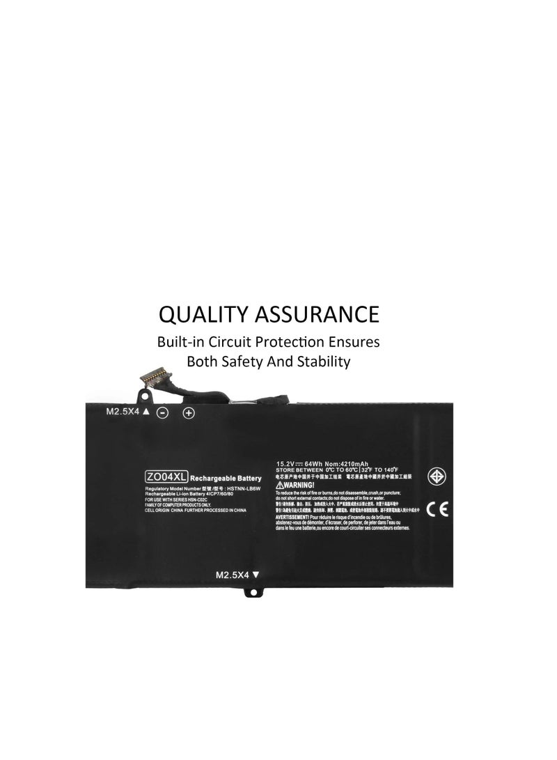 Terabyte بطارية لابتوب بديلة (ZO04 ZO04XL) لسلسلة HP ZBook Studio G3 G4 محطة العمل المحمولة ألترا بوك 808396-421 808450-001 HSTNN-CS8C HSTNN-C88C HSTNN-LB6W HSTNN-KB6W ENR606080A2-CZO04 15.2V - Image 4
