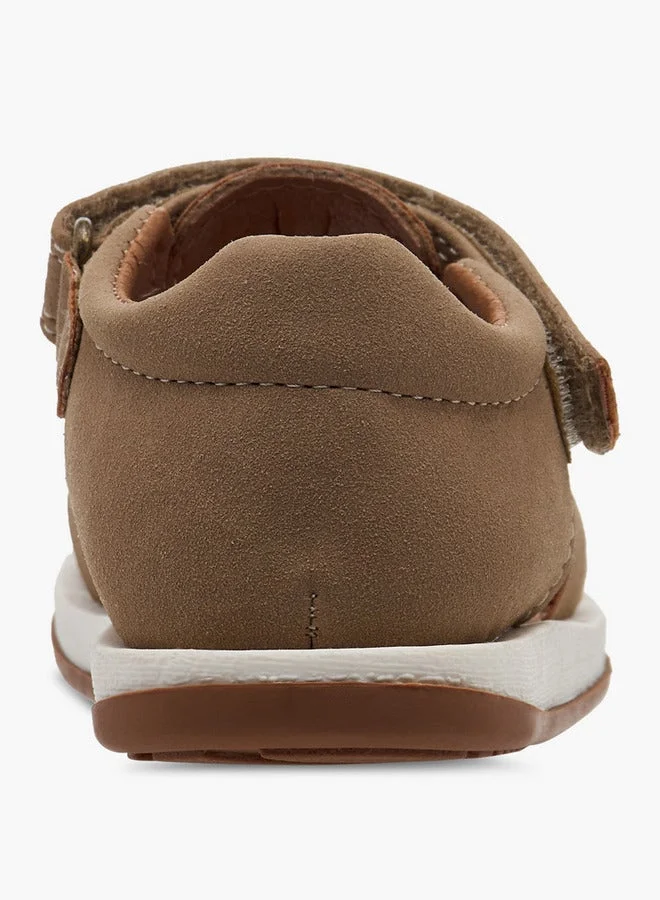 JUNIORS Solid Sandals with Hook and Loop Closure