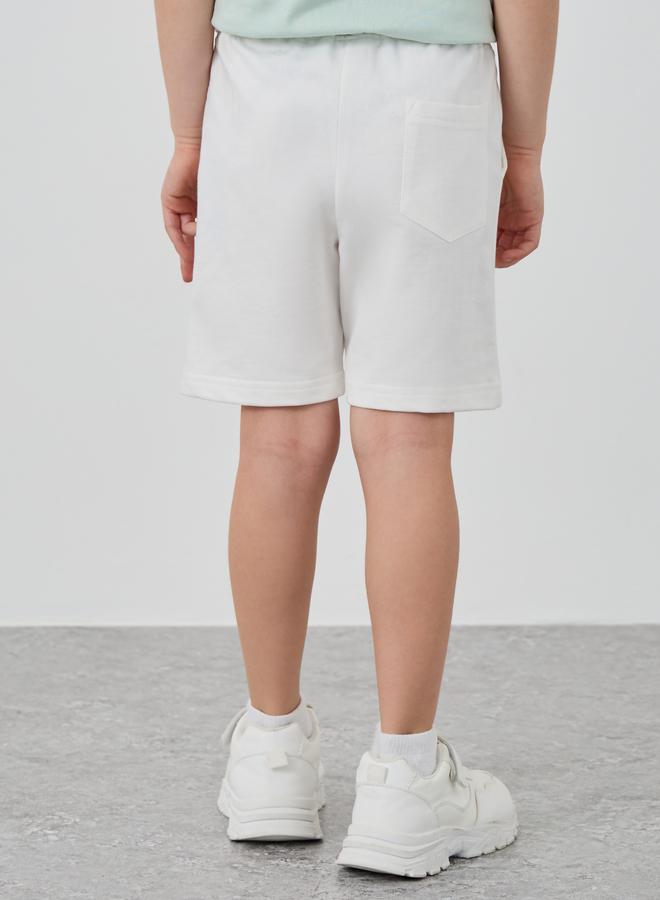 Styli Styli Printed Drawstring Shorts with Pintuck Detail  - Image 4