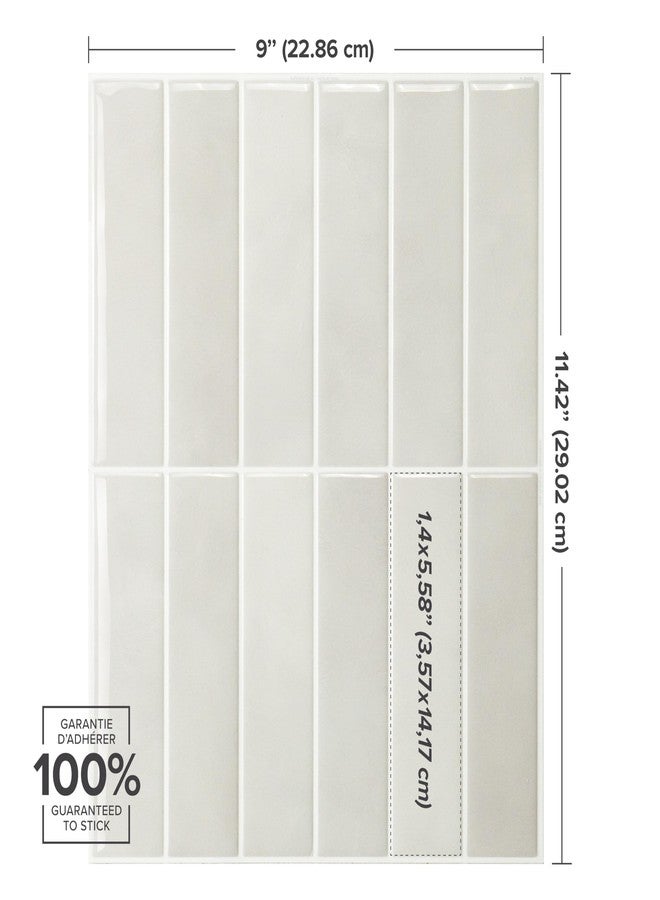 SMART TILES Peel and Stick Backsplash - 5 Sheets of 11.43" x 9" - 3D Adhesive Peel and Stick Tile Backsplash for Kitchen, Bathroom, Wall Tile - Image 3