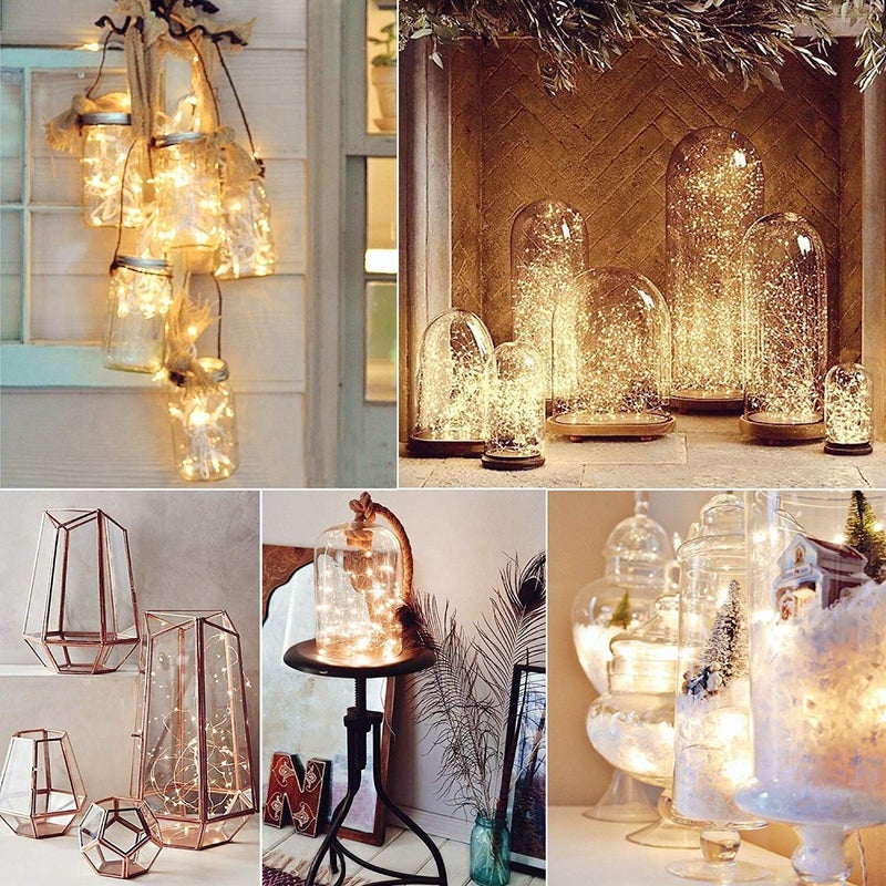 ANJAYLIA Star String Lights for Bedroom 20Ft 40LED with Remote, Waterproof 8 Modes Battery Powered Warm White Fairy Lights for Christmas Birthday Wedding Indoor Outdoor Decor - Image 3