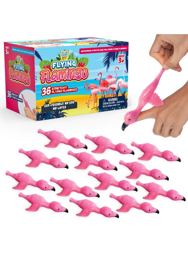 بيك ايه توي 36 قطعة من ألعاب طيور النحام للأطفال - لعبة إطلاق الطيور بإصبع - ديكورات ذات طابع استوائي - صندوق الكنز للأطفال - جوائز، مقلاع الدجاج الطائر - Image 1