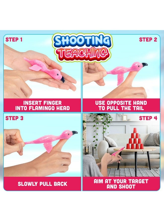 بيك ايه توي 36 قطعة من ألعاب طيور النحام للأطفال - لعبة إطلاق الطيور بإصبع - ديكورات ذات طابع استوائي - صندوق الكنز للأطفال - جوائز، مقلاع الدجاج الطائر - Image 2