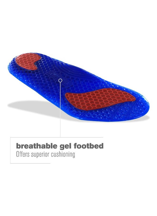 airplus Gel Orthotic 3/4 Length Comfort And Stability Shoe Insoles Blue And Red  - Image 5