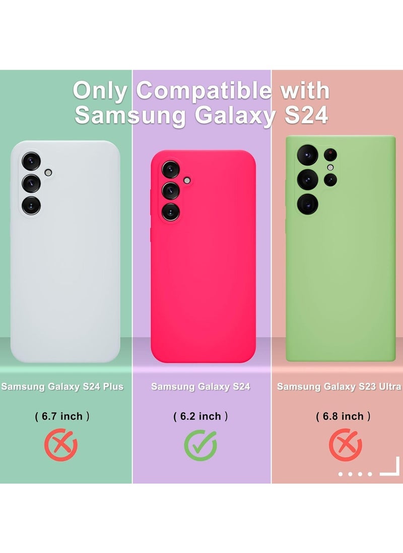 ELTRAZONE Samsung Galaxy S24 Silicone Case with 1 Screen Protector – Pink | Soft Anti-Scratch Microfiber Lining, Shockproof Slim Fit Cover, Full Body Protection, Wireless Charging Compatible, Lightweight & Stylish - Image 2