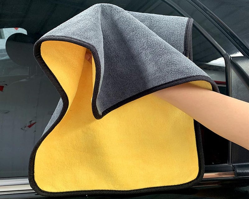 Auto E-Shopping Microfiber Car Cleaning Multicolor Cloth Towel Pack of 4 Piece 40x40 500 GSM for Car Bike Cleaning Polishing Washing & Detailing - Image 2