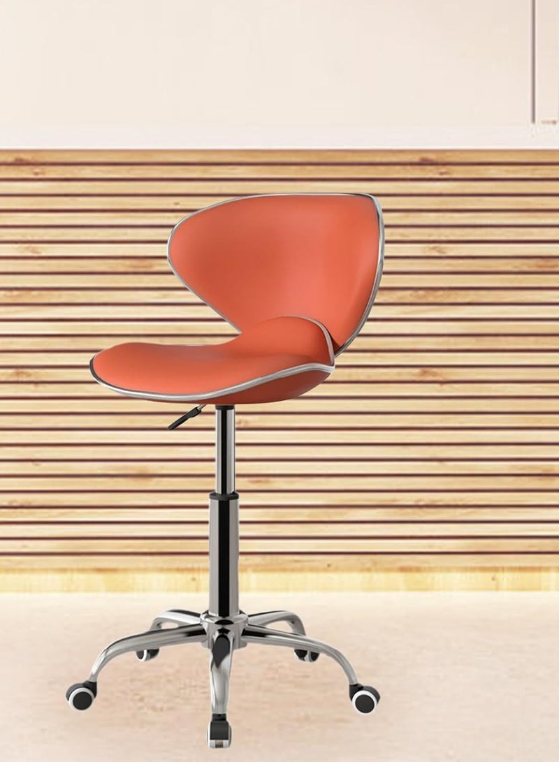 DubaiGallery Modern Kitchen Barstool Bar Chairs Round Velvet Seat with Backrest and Metal Legs, Breakfast Dining Stool for Kitchen Counter Comfy Bar Stool 1 Piece - Image 3