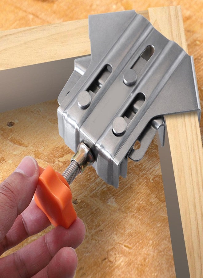 Bewinner 4PCS Corner Clamps for Woodworking, 90 Degree Adjustable Swing Jaw Right Angle Clamps, Single Handle Corner Clamp Set for DIY Projects with Stainless Steel Construction - Image 3