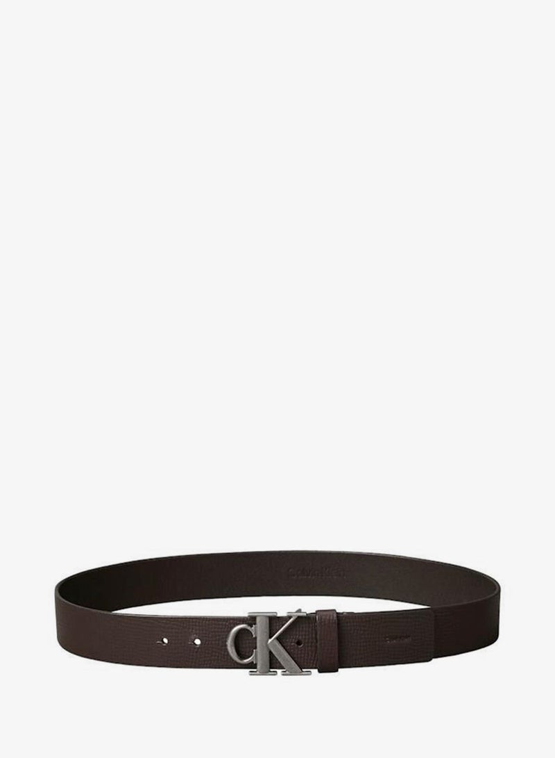 CALVIN KLEIN Full-Grain Leather Logo Buckle Belt - Image 2