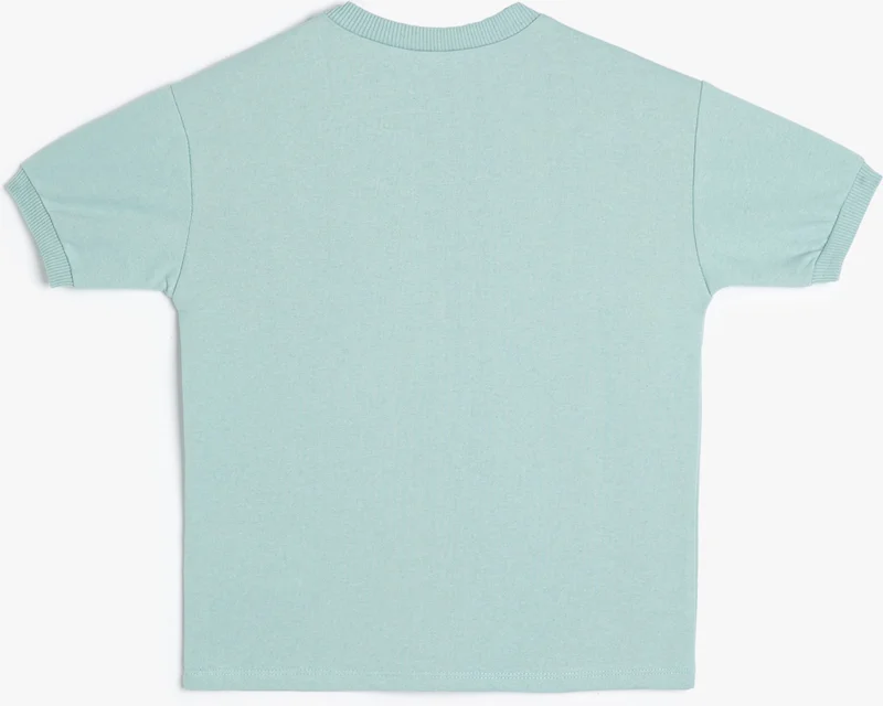 KOTON T-Shirt Tennis Printed Short Sleeve Crew Neck Cotton